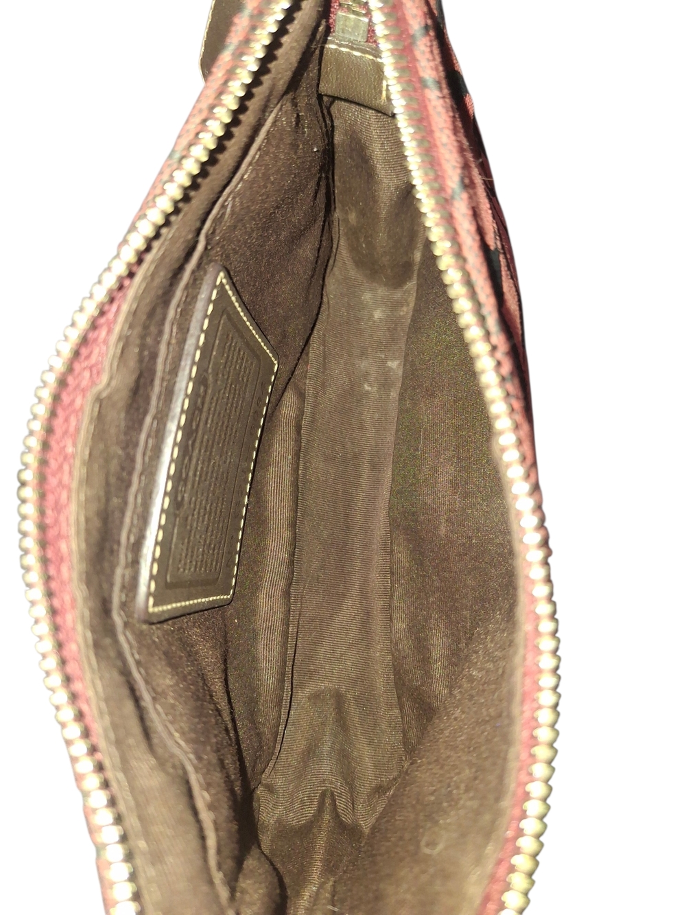 Coach Vintage Hamptom Red and Brown Signature Purse. - Picture 5 of 7